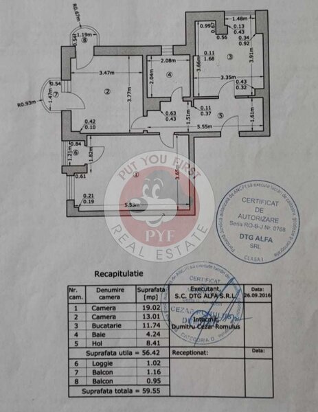 Oraselul Copiilor | Apartament 2 camere | Decomandat | 60mp | B11959